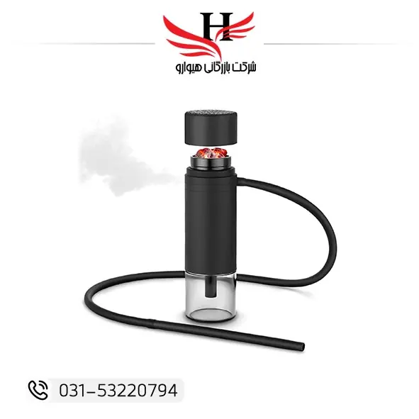 قلیان شارژی مسافرتی هوکا HOOKAH با طراحی قابل حمل و شارژی، مناسب استفاده در سفر و خرید عمده و فروش همکاری از هیوارو
